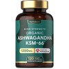 Organic Ashwagandha KSM 66 1200mg | 120 Count | Vegan