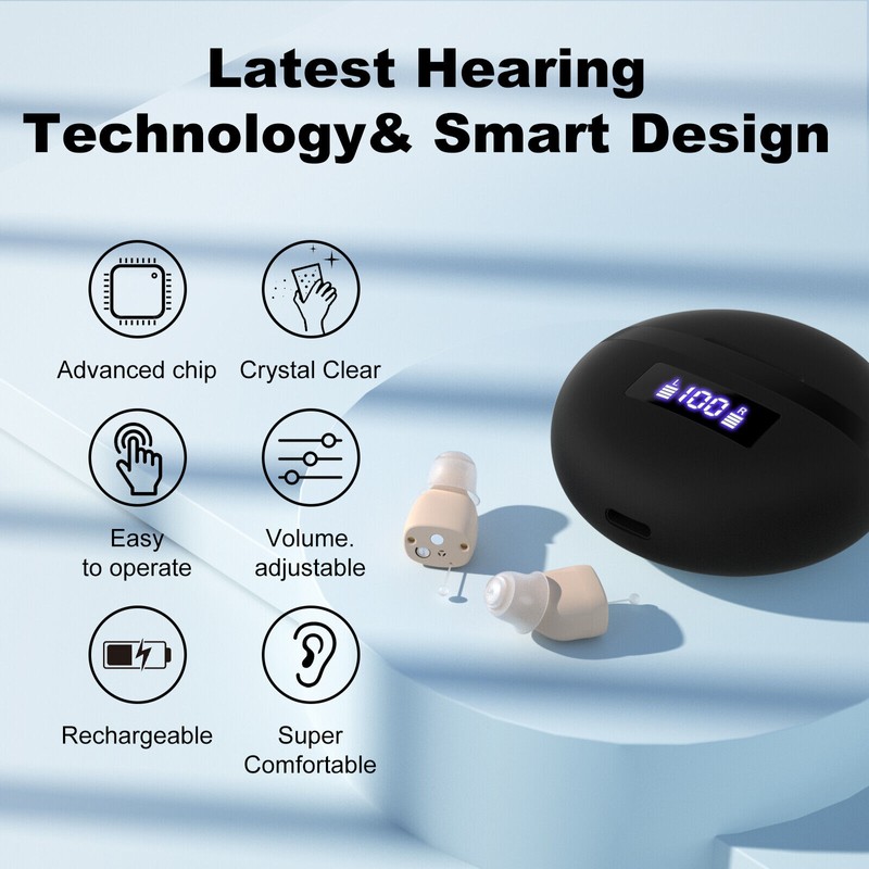 K&FCOPTEE Volume Control Hearing Aids for Seniors & Adults with
