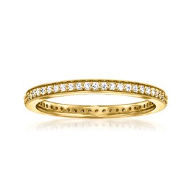 Ross-Simons 0.25 ct. t.w. Lab-Grown Diamond Eternity Band in 18kt Gold Over Sterling. Size 8