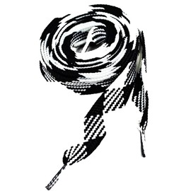 Shoe Laces Flat Thick - 50 Inches Long - Argyle Black White Shoelaces