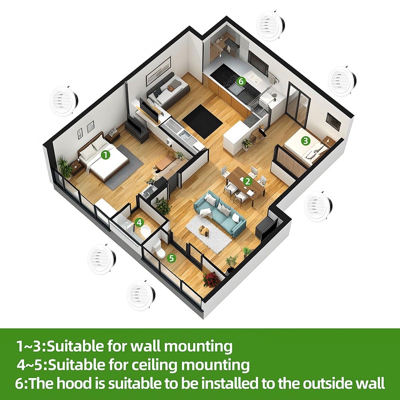 4 inch Soffit Vents, ABS Air Vent Cover Round Vent