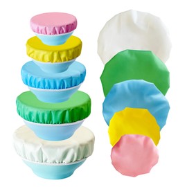 5 fundas reutilizables ecológicas para cuencos de doble capa, aptas para congeladores y fáciles de limpiar, almacenamiento reutilizable para sobras, frutas, ensaladas, juego de 5 unidades