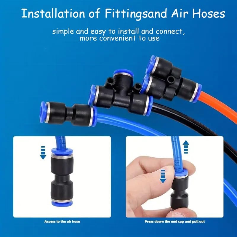 WEZCHUGHAOL ﻿Pneumatic Quick Connect Fittings Kit 40-Piece 6mm - Leakproof