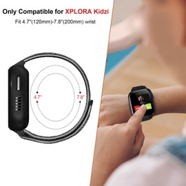 Kuaguozhe Children's Bracelets Compatible with Xplora Kidzi Bracelet, Xplora Kids Smartwatch Soft Sport Nylon Replacement Bands Only Compatible with Xplora Kidzi, Girls Boys Gift, Nylon