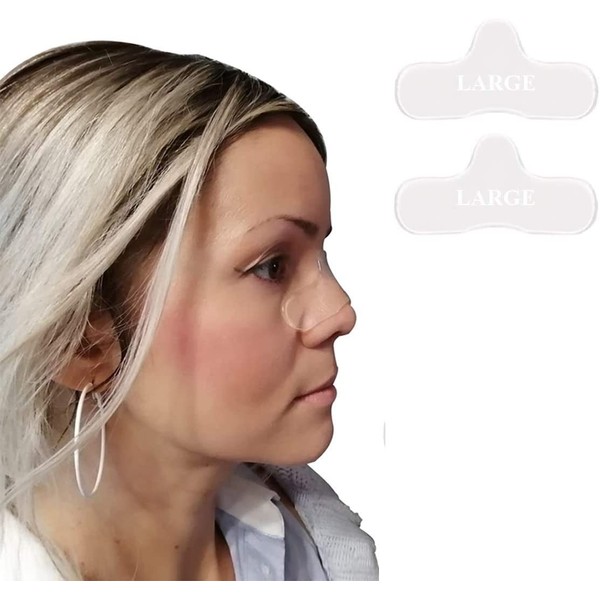 CPAP Nose Gel Pad - Nasal Pads for CPAP Mask - Avoiding Red Mark Irritation - Sleep Apnea Mask Comfort Pad CPAP Supplies (Large - Case of 2)