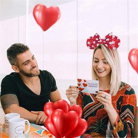 Kiddale Heart Mouse Ear Headband,Red Sequin Glitter Hair band Costume Accessories Headwear for New Year Wedding Birthday Decoration