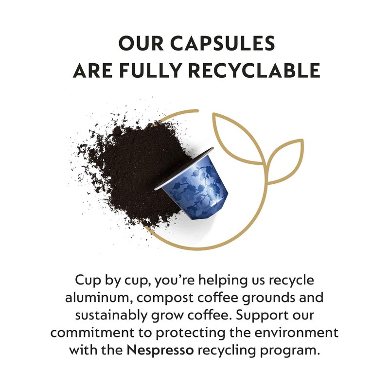 Nespresso Capsules OriginalLine, Vivalto Lungo, Medium Roast Coffee, 50 Count