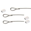 Futheda 100 pcs Aluminum Crimping Loop Sleeve Clips Oval Shaped
