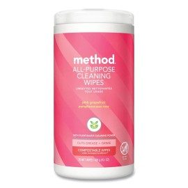 Method MTH 338527 1 Ply All Purpose Cleaning Wipes - Wht Pink Grapefruit (6/CT) New