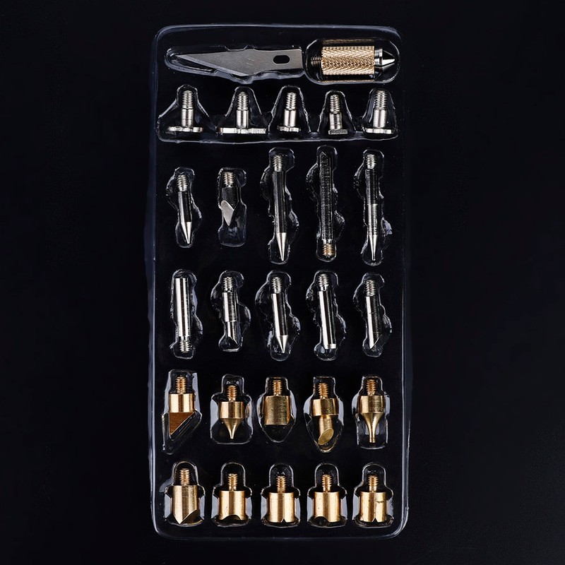 28 in 1 Wood Burning Pen Tips Set Soldering Iron