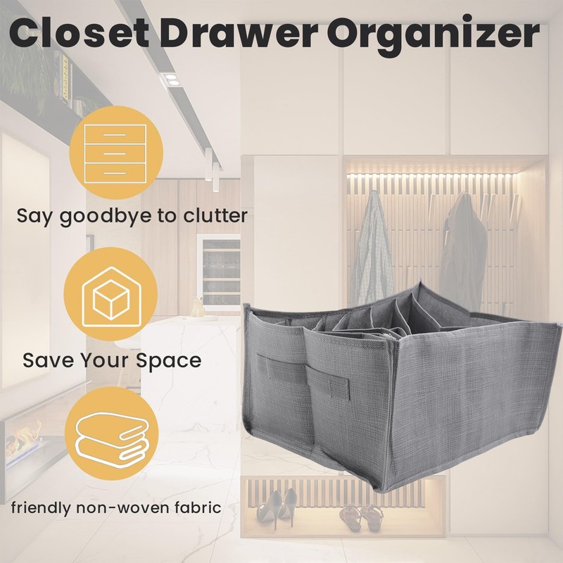Peakloong Closet Drawer Organizer for T-Shirts Jeans Shirts Leggings Organizing