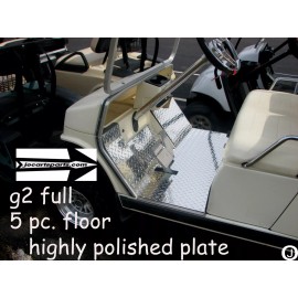 J & O Carts Parts YAMAHA G2/G9 golf cart Highly Polished Aluminum Diamond Plate 5 pc Floor kit