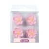 Pink Rose Sugar Decorations - single