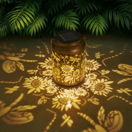 Outdoor Solar Lantern, Sunflower Waterproof LED Decorative Garden Lights for Lawn, Landscape, Patio, Porch Hanging Solar Lights for Ladies, Mom, Grandma's Birthday,Mother's Day Gift