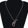 NEWEI Enamel Giraffe Necklace Pendant for Women Girls Cute Giraffe
