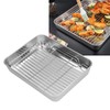 Roasting Pan and Rack Set Stainless Steel Easy Clean Rectangular