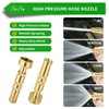 Solid Brass Hose Nozzle 2 Pack, Heavy Duty Adjustable High