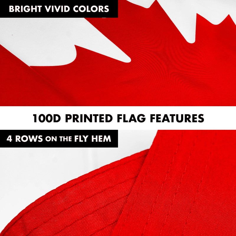 G128 6 Feet Tangle Free Spinning Flagpole (Silver) Canada Brass