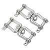 PATIKIL 2pcs Double Shackle Swivel Hook M6 Load Capacity 300kg/66lbs