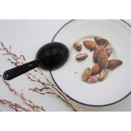 Sowaka 5 Pcs 0.25 OZ Coffee Spoons Plastic Short Handle Black Measuring Tablespoon for Coffee Tea Milk Powder Sugar Cereal