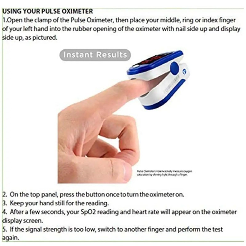 Dagamma DP100 Sports and Aviation Finger Pulse Oximeter in White