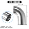 X AUTOHAUX 2 Pcs Bend Elbow Pipe Tube, 2.01" OD