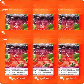 ogaland Resveratrol & Tomatricopine (360 Capsules/6 Month Supply) for Beauty and Health Concerned (Polyphenol Formulated with 13 Cups of Wine) Supplement