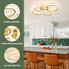 Vloitgol Modern LED Ceiling Light, 4 Rings LED Dimmable Flush