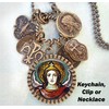St. Raphael Archangel, The Healer, Keychain, Necklace or Clip, Patron