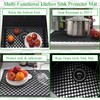 Brovy Black Silicone Sink Mats,18.6''x 15.6'' Kitchen Sink Mats for