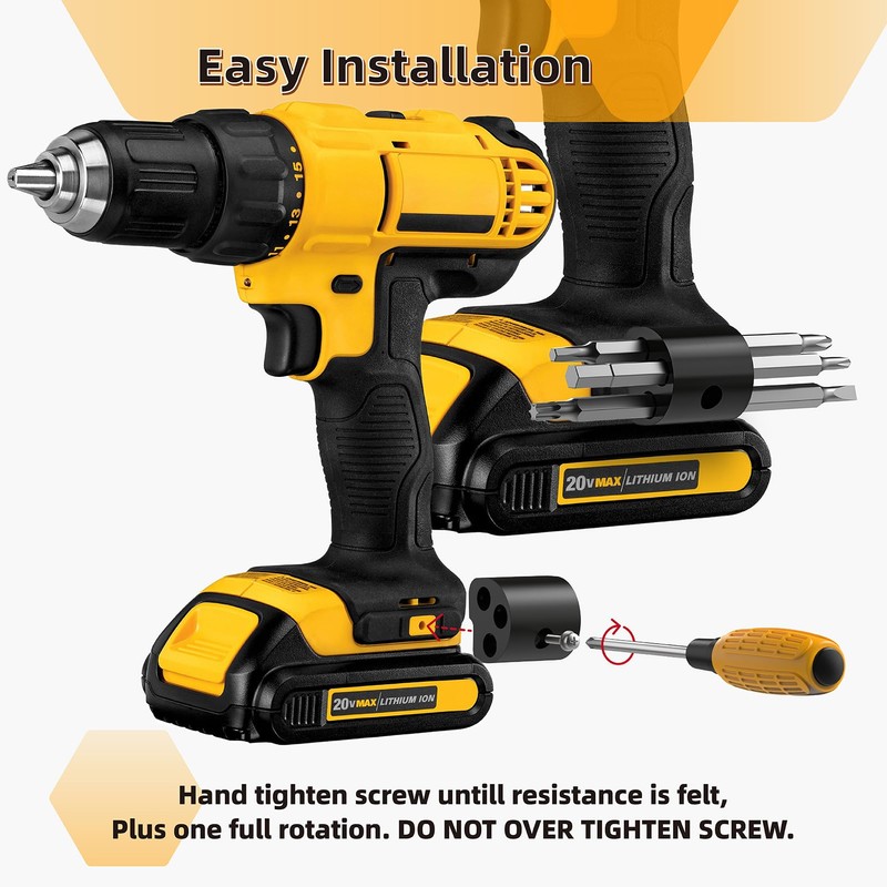 20V Drill Bit Holder Compatible with ‎DeWalt Impact Driver Tool