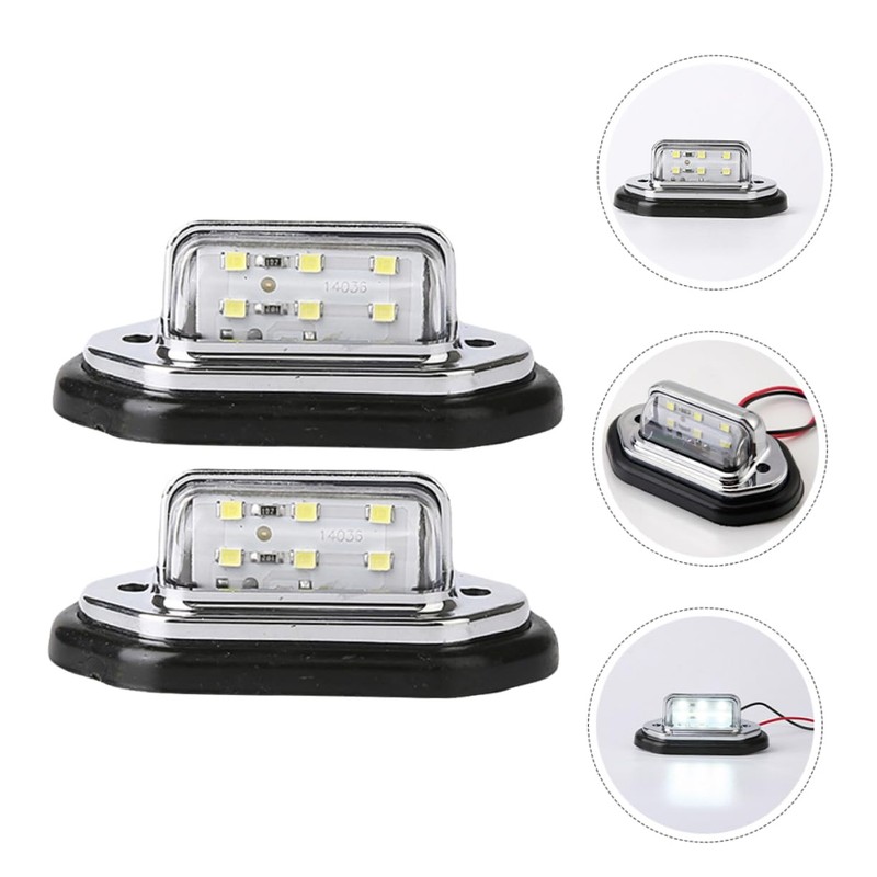 ULTECHNOVO 2pcs Led Car License Plate Light Tail Light for
