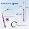 2 PCS Candle Lighter, Electric Lighter Arc Windproof Flameless with