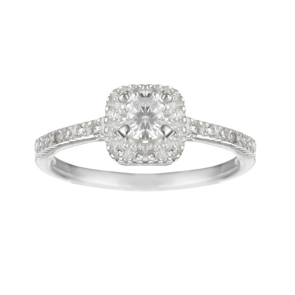 Silverly Women's 925 Sterling Silver Cubic Zirconia Round Brilliant Cut