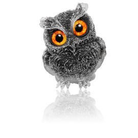 Jovivi Black Obsidian Crystal Owl Ornament Owl Gifts For Women Men, Healing Crystal Gifts for Women,2.36" Resin Crystals Gemstones Owl Animal Statue Figurine Home Office Desk Decor Birthday Gifts