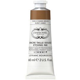 Lefranc Bourgeois 301552 Charbonnel Inchiostri da stampa in rame, altamente pigmentati, eccellente solidità alla luce, colori vivaci, resistenti all'invecchiamento, tubo da 60 ml - Burnt Umber