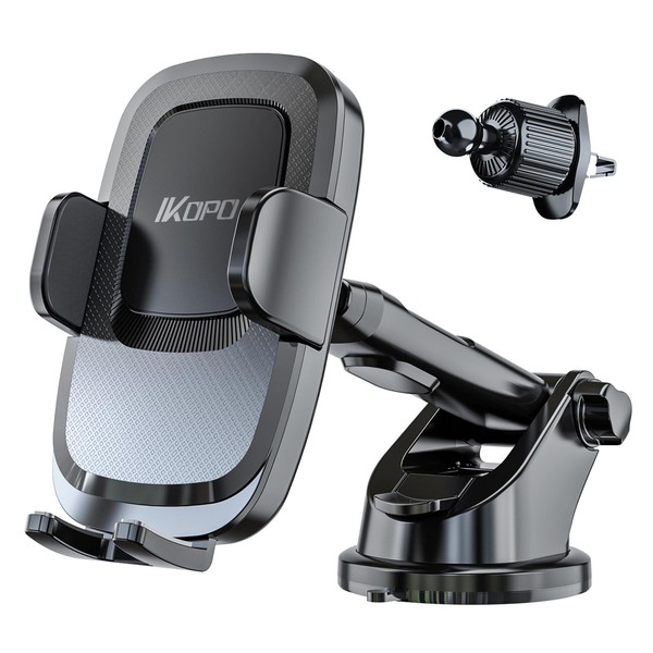 IKOPO Car Dashboard Cell Phone Holder, Universal Long Arm Phone