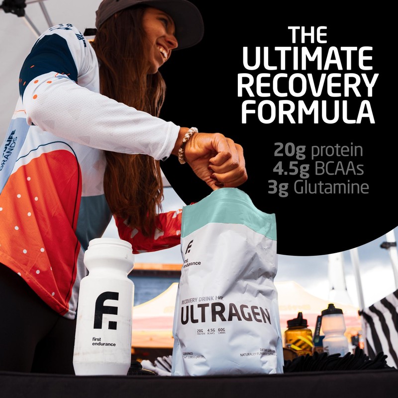 FIRST ENDURANCE Ultragen Workout Recovery Drink Powder, Protein Mix, Boosts