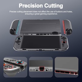 Switch2 スプリットケース 透明TPU NS2 ゲーミングコンソール保護カバー 落下と傷に強いフルカバーデザイン Joy-Con対応 取り外し可能 冷却穴位置 　分体式設計 薄型軽量 着脱簡単 スイッチ　2 アクセサリー (Switch2 TPUケース)