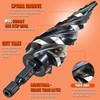 Four Spiral Flute Step Drill Bit for Metal,M35 Cobalt Unibit