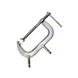 Matthews 8" C - Clamp with Two 5/8" Baby Pins, Silver