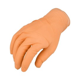 PackagingSuppliesByMail PSBM Orange Nitrile Gloves, 5 Mil, Latex Free, Powder Free, Disposable Glove, Heavy Duty, For EMT Industrial Automotive, Medium, Pack of 2000