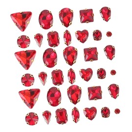 NUOBESTY 130pcs DIY Rhinestone Decor Materials Glass Claw Drill for Clothing Bag Decor