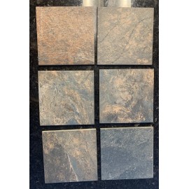 TrueLite New Porcelain Tile 6"x6" Square Aspen Sunset Replacement Single Tile Gray Blue