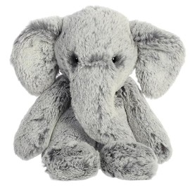Aurora® Snuggly Sweet & Softer™ Elephant Stuffed Animal - Comforting Companion - Imaginative Play - Gray 9 Inches