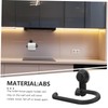 Angoily Abs Bathroom Suction Cup Paper Holder Black Towel Suction