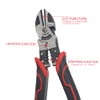 CINLIN 3-in-1 Diagonal Cutting Pliers, 7.5" Multifunction Heavy Duty Side-Cutting/Stripping/Crinmping