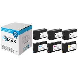 SuppliesMAX Remanufactured Replacement for HP OfficeJet Pro 7720/7730/7740/8200/8700/8715/8720/8725/8730/8740/8745 High Yield Inkjet Combo Pack (3-BK/1-C/M/Y) (NO. 952XL) (L0S43B1CMY)