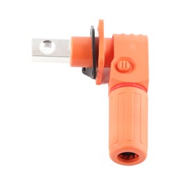 2Pcs Energy Battery Storage Connector M8 200A 1 Core Post Plug Accessory for Vehicle Orange