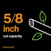 Fiskars Bypass Pruning Shears, Branch Cutter with 5/8" Cut Capacity,
